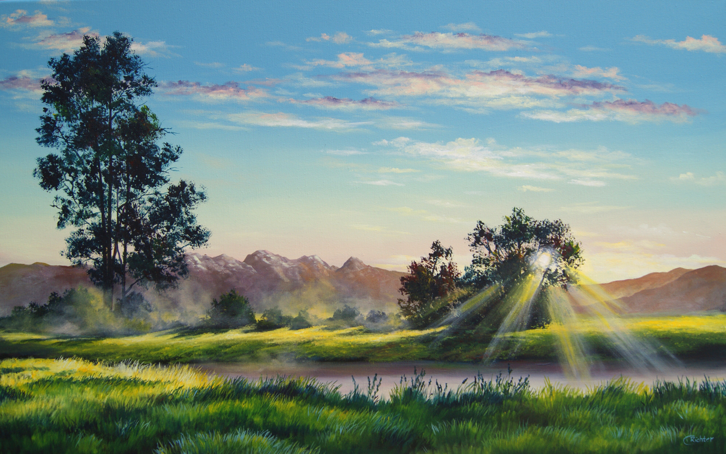 Berglandschaft Abendsonne